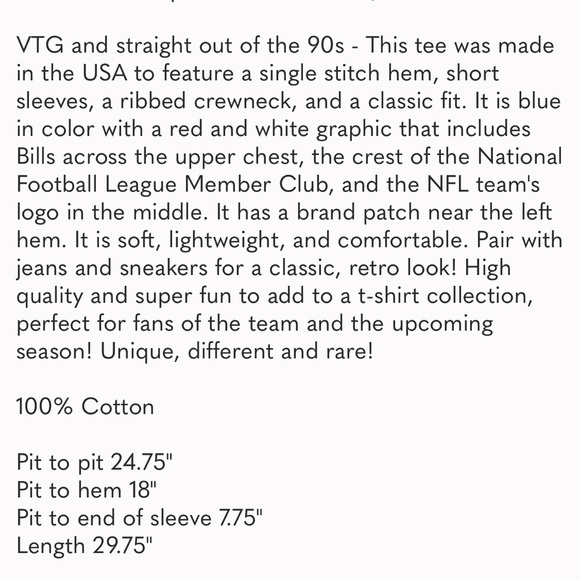 Nutmeg buffalo bills vintage tshirt - Picture 3 of 6